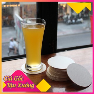 20 đế lót ly giấy trắng trơn có sẵn