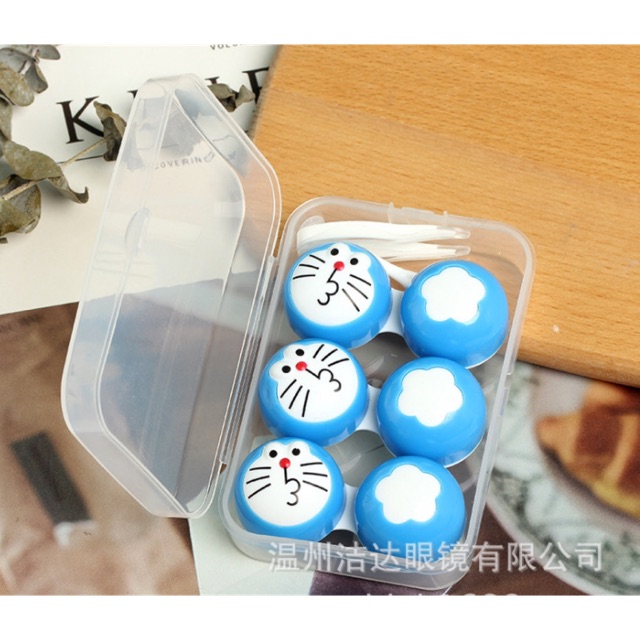 Khay đựng 3 cặp lens Đôremon - Gấu