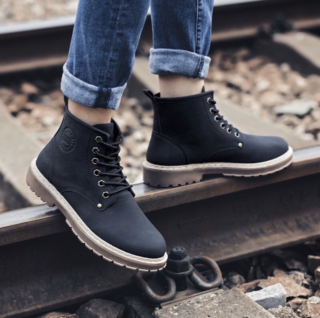Giày nam cao cổ sneaker cao bồi hoang dã | BigBuy360 - bigbuy360.vn