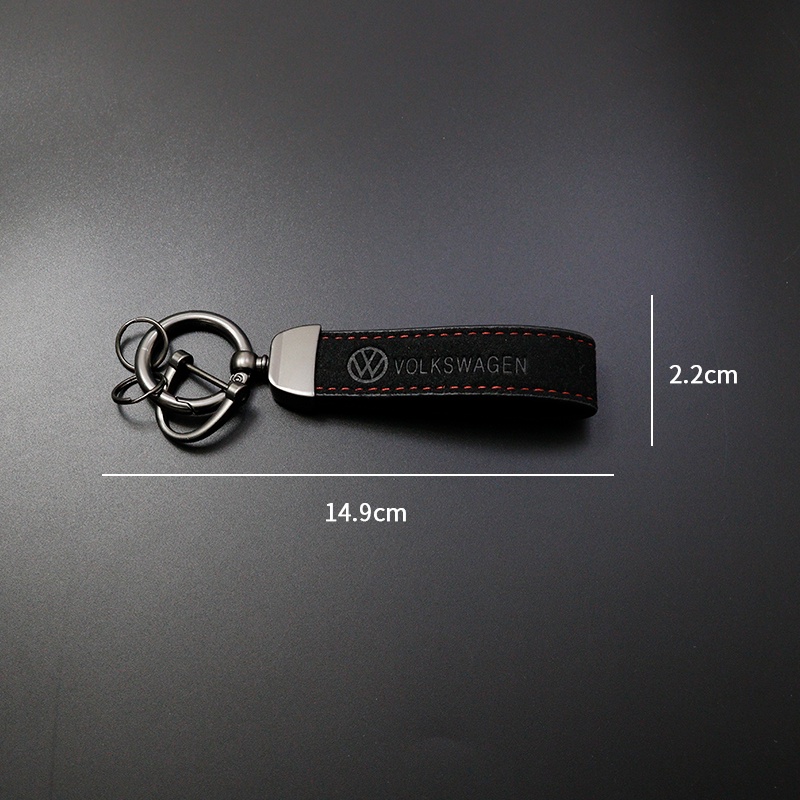 Móc Chìa Khóa Bằng Da Lộn Và Hợp Kim Cho Volkswagen Polo 4 5 6 7 Golf T5 VW Jetta Passat B5 B6 Golf Tiguan Atlas