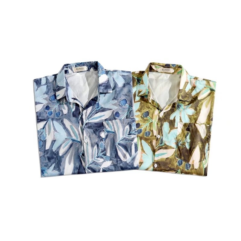 Áo Sơ Mi Tay Ngắn Dáng Rộng In Họa Tiết Phong Cách Hip Hop Thời Trang Mùa Hè Cho Nam Size M-3XL