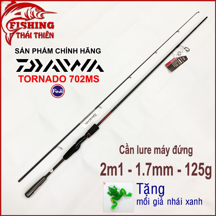 Cần câu cá Daiwa Tornado 702MS (cần máy đứng 2m1) khoen Fuji Pat Daiwa