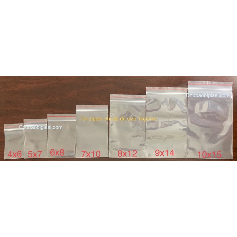 {1kg/size} Túi zipper cắt liều, túi đựng thuốc tiện lợi, hàng đẹp (SP y hình)