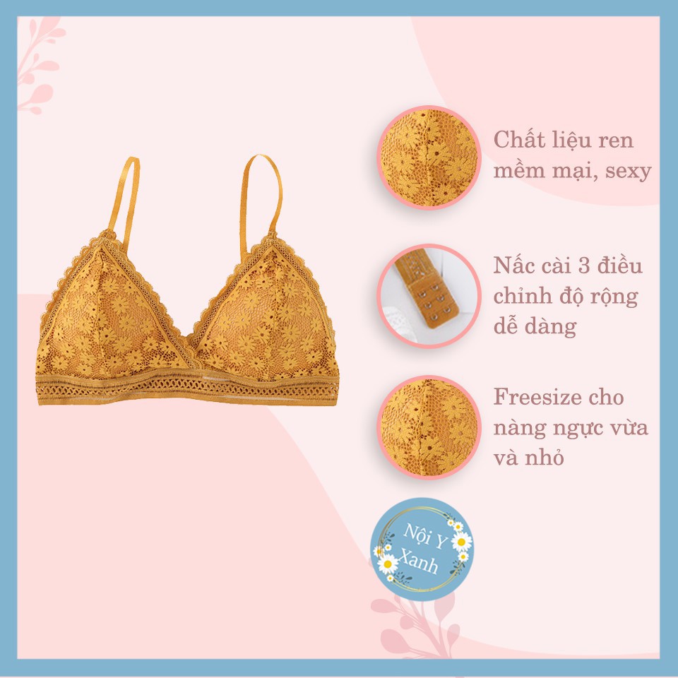 Áo Bra Ngàn Hoa Mút Mỏng Cài Sau 7338 nội y giá tốt