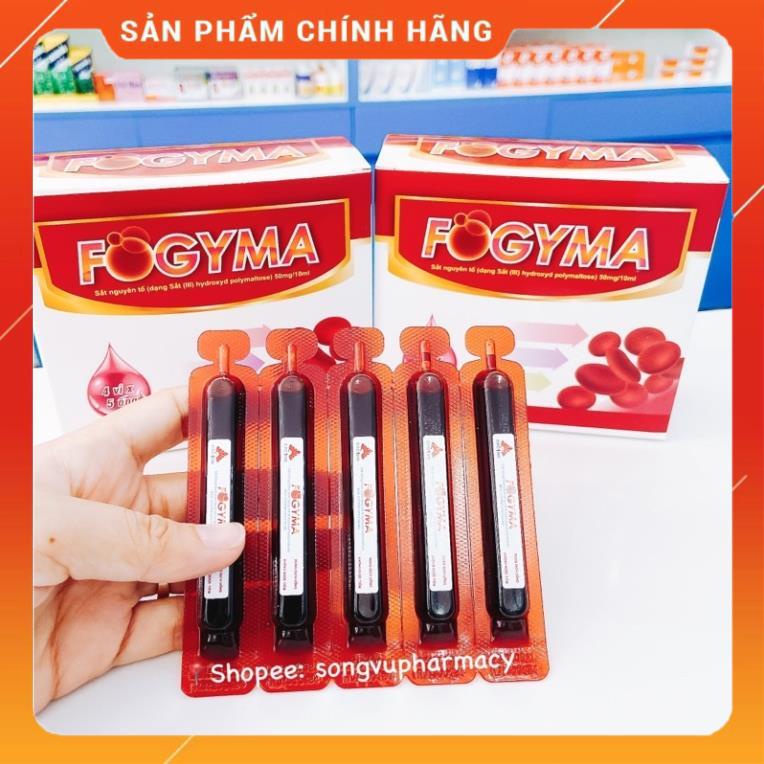 Sắt nước Fogyma bổ máu hộp lớn 8 vỉ 5 ống và 4 vỉ 5 ống bổ sung sắt dạng nước #DuyNam