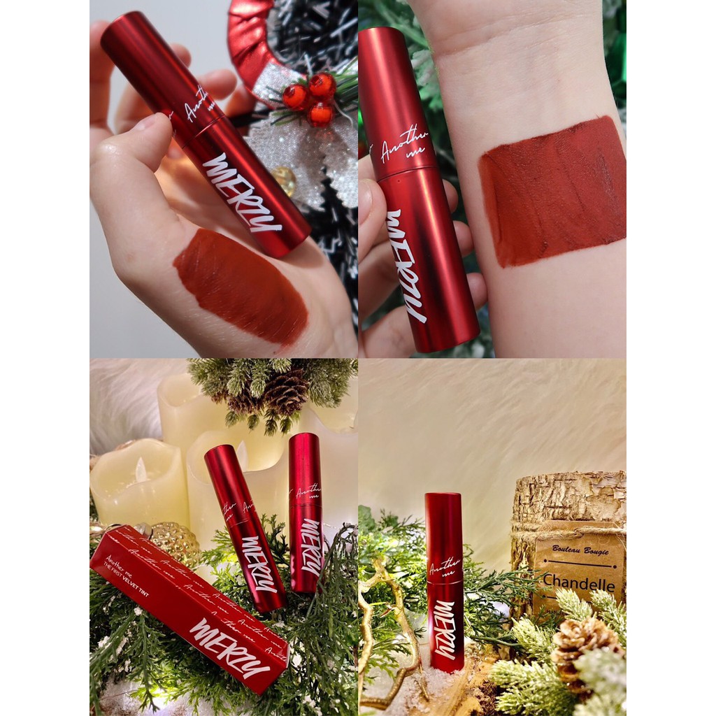 Son Kem Lì, Bền Màu, Lâu Trôi Merzy The First Velvet Tint V6 Xanh Lá Green Edition 4.5g