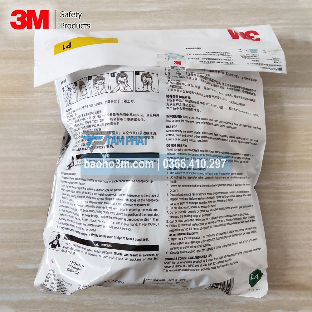 [CHÍNH HÃNG] 10 cái khẩu trang chống bụi 3M 9001 trắng | BigBuy360 - bigbuy360.vn