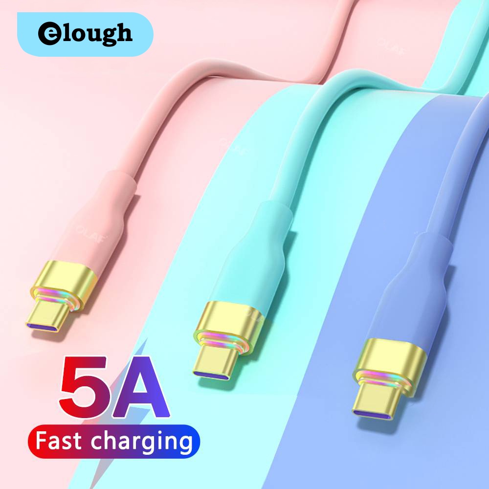 Elough PD 20W USB Type C / IOS Cáp sạc nhanh 5A QC 3.0 Silicone Cáp sạc USB-C