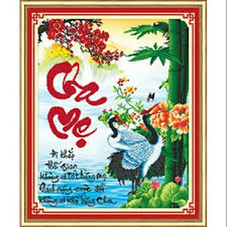 Tranh Thêu Chữ Thập ĐI KHẮP THẾ GIAN KHÔNG AI TỐT BẰNG MẸ 51406, chưa thêu