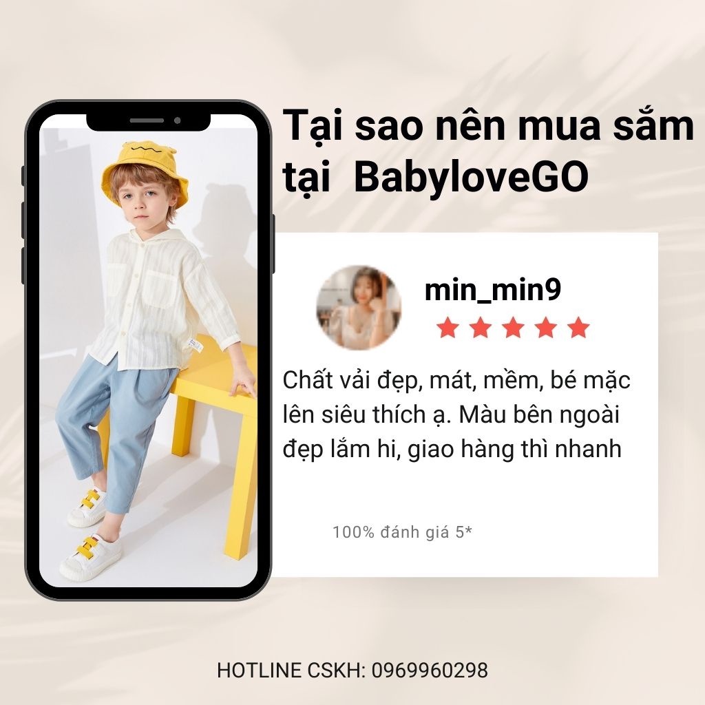 Quần baggy dài bé trai BG001 chất đũi xước mềm mại nhiều màu cho bé từ 1-10 tuổi