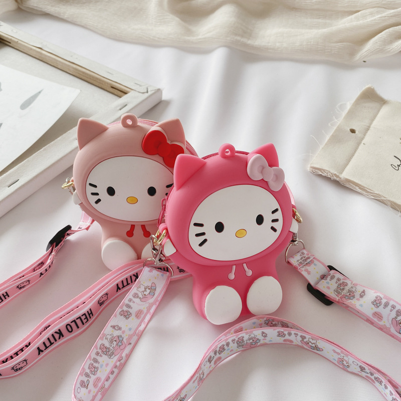 Messenger Bag Girl's Bags  Crossbody Bag Cute Cartoon  Soft Silicone Bag Mini  Sling Bag Hello Kitty Melody