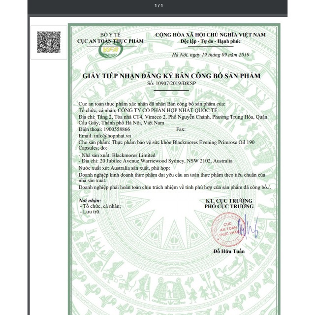 Tinh dầu Hoa anh thảo Blackmores Evening Primrose Oil Úc giúp làm đẹp da tóc, cân bằng nội tiết, giảm mụn 190 viên