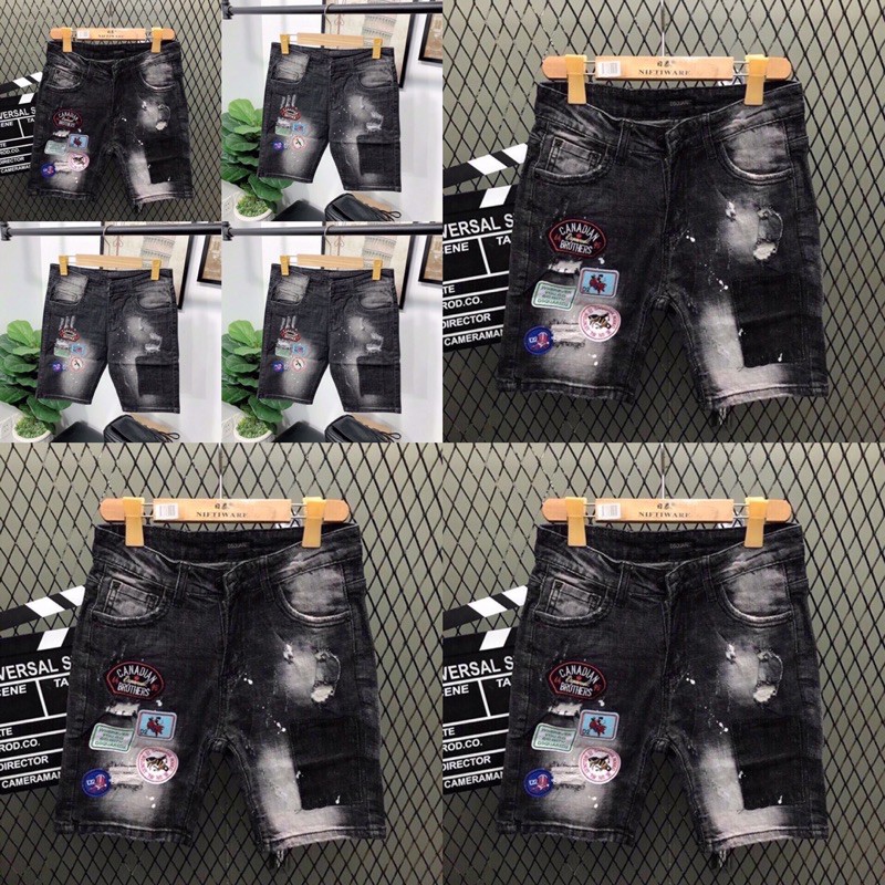 Quần short nam jean ngắn in chữ, rách, kiểu đủ size từ 28-32 chất jean | BigBuy360 - bigbuy360.vn