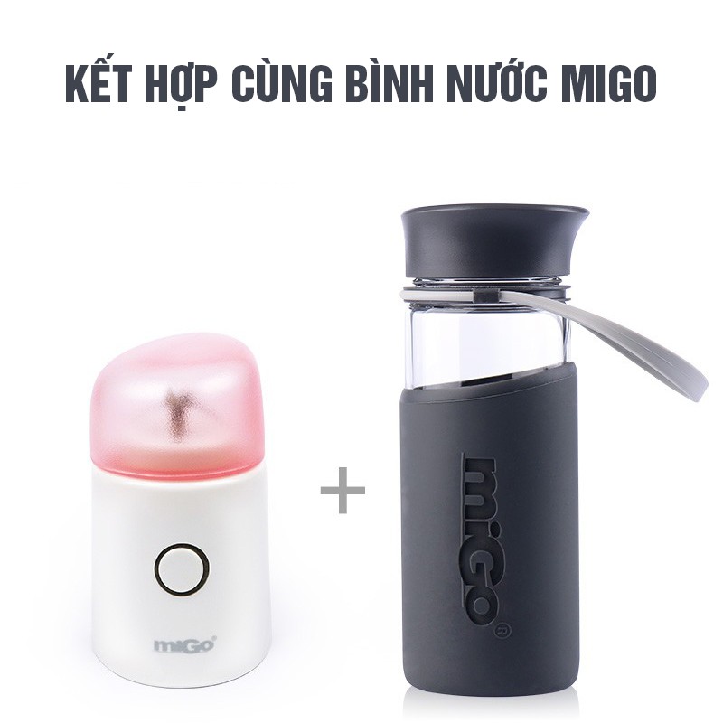 Máy xay sinh tố mini cầm tay MIGO 350ml dạng cốc  không dây  - Sạc bằng dây USB hiện đại, tiện lợi