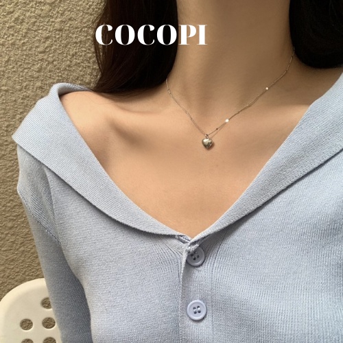 Dây chuyền, vòng cổ hình trái tim phong cách Hàn Quốc Cocopi.accessories