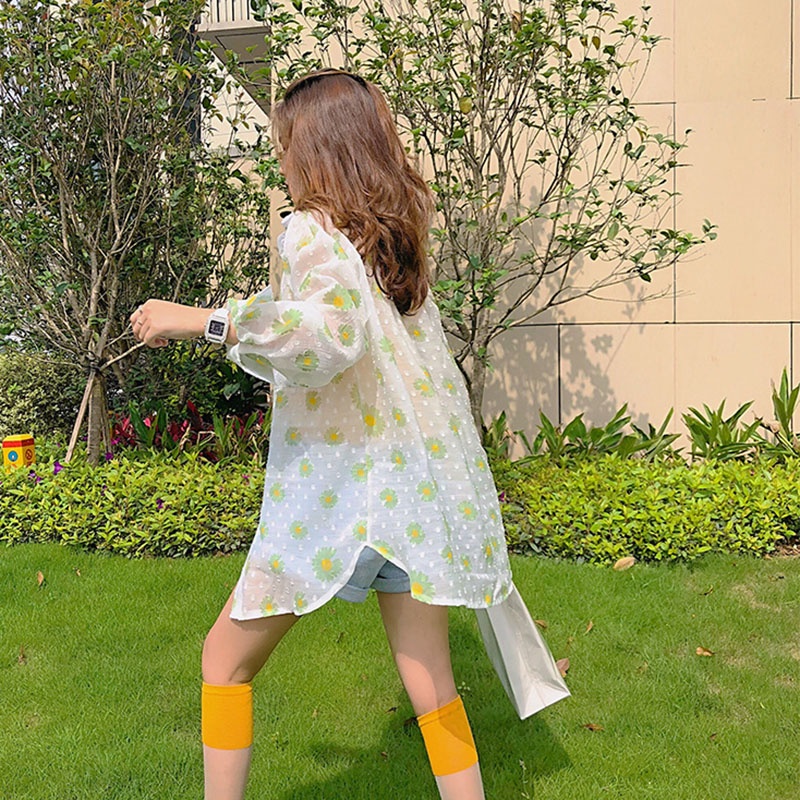 Áo khoác chống nắng IELGY tay dài dáng rộng thời trang cho nữ