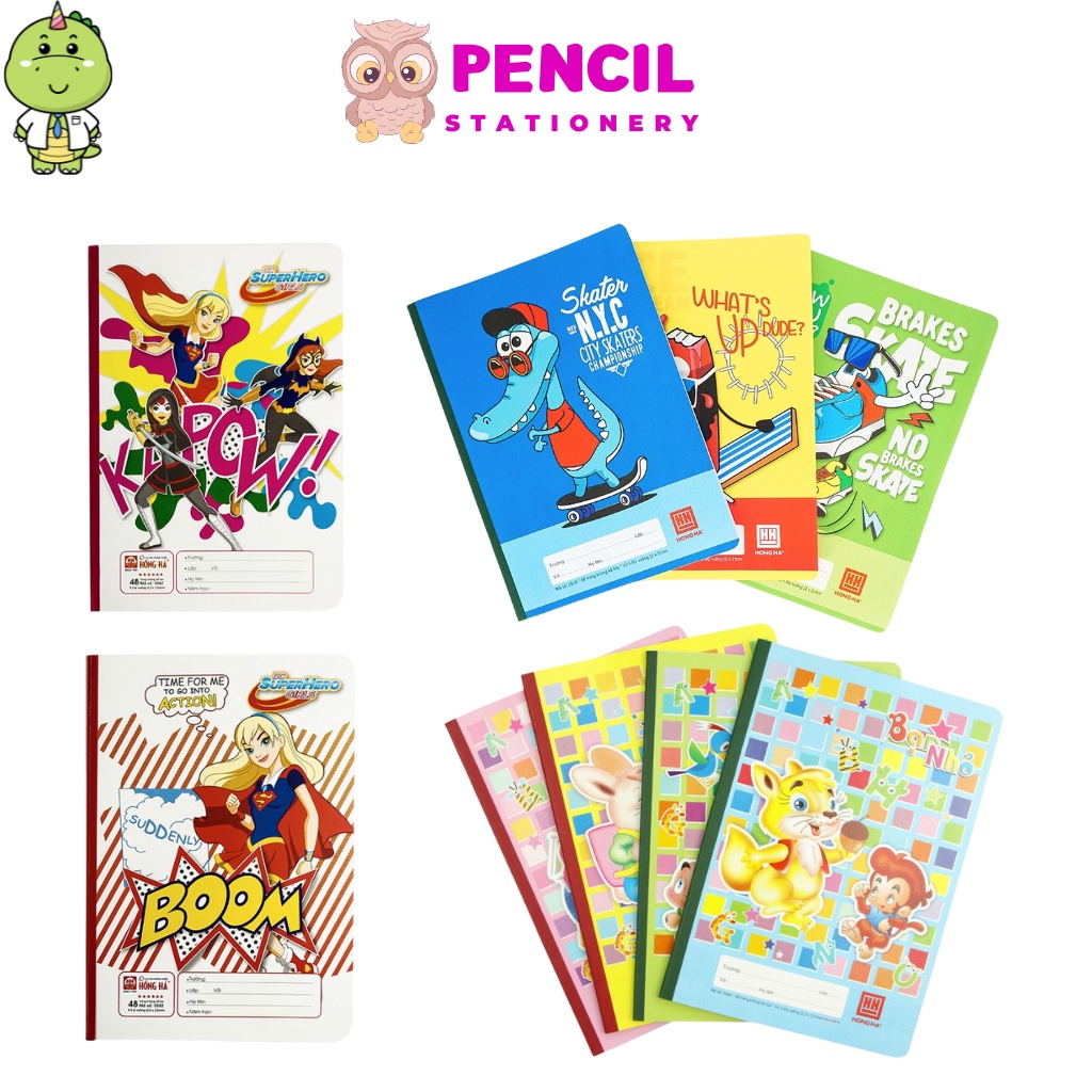 Vở 4 Ô Ly 48 Trang Hồng Hà School Bạn Nhỏ, Tập Vở Viết Học Sinh Cho Bé Giấy Dày Đẹp Hàng Sẵn