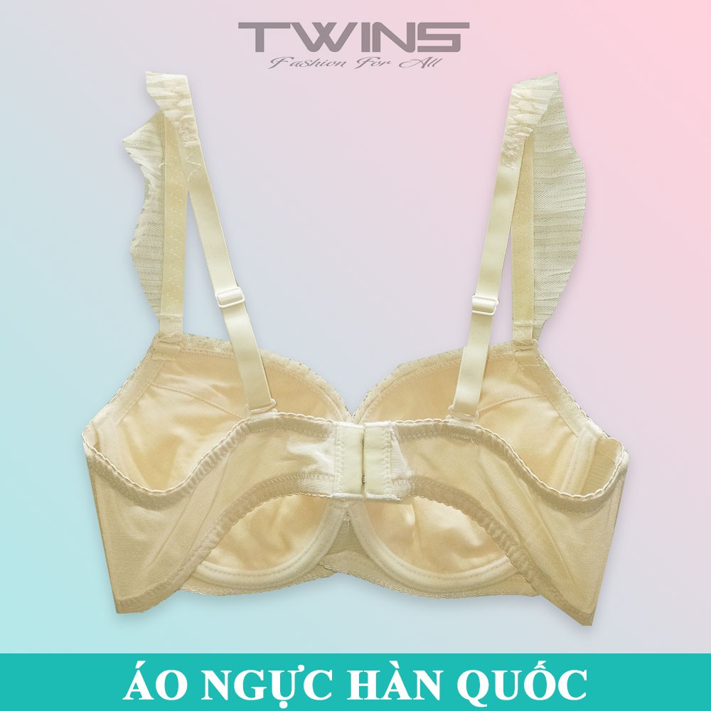 Áo ngực nữ ren nâng ngực tạo khe Sina 8210 có gọng mút vừa cúp xéo size 34-36-38