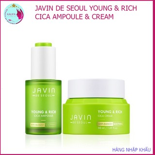 Bộ Kem dưỡng trắng da 💖FREESHIP💖 nhập khẩu Hàn Quốc Javin De Seoul Young  & Rich Cica Ampoule & Cream