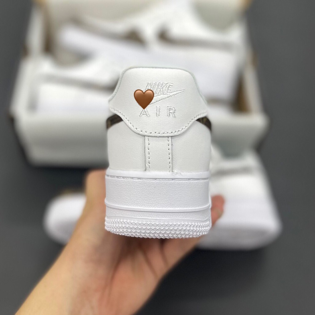 Giày Sneaker AF1 Lv Giày Thể Thao Nam Nữ Thấp Cổ Full Phụ Kiện
