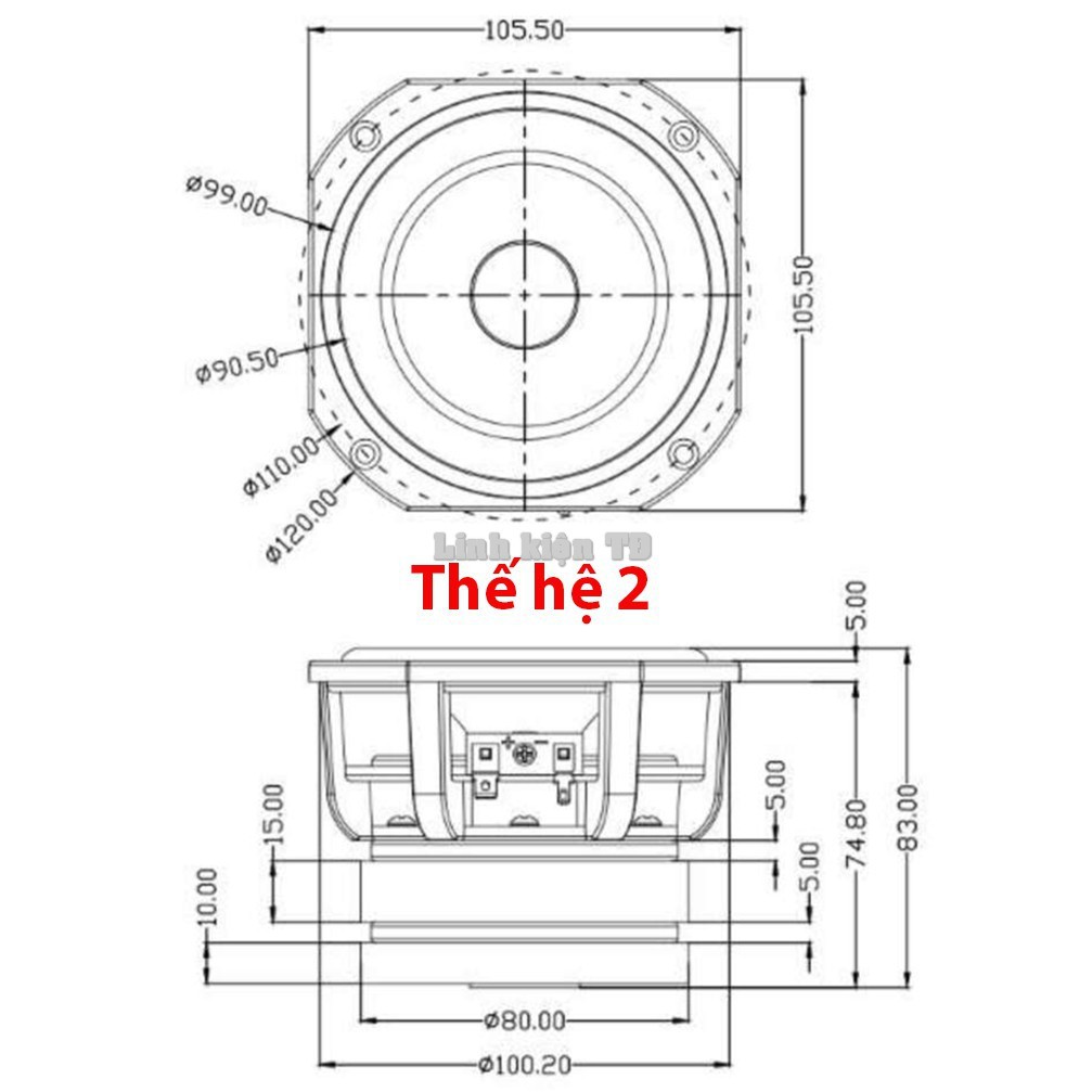 Loa toàn dải NHẬT BẢN 4 INCH AKISUI