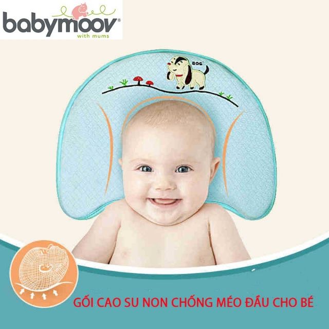 Gối cao su chống méo đầu babymoov - hàng đẹp