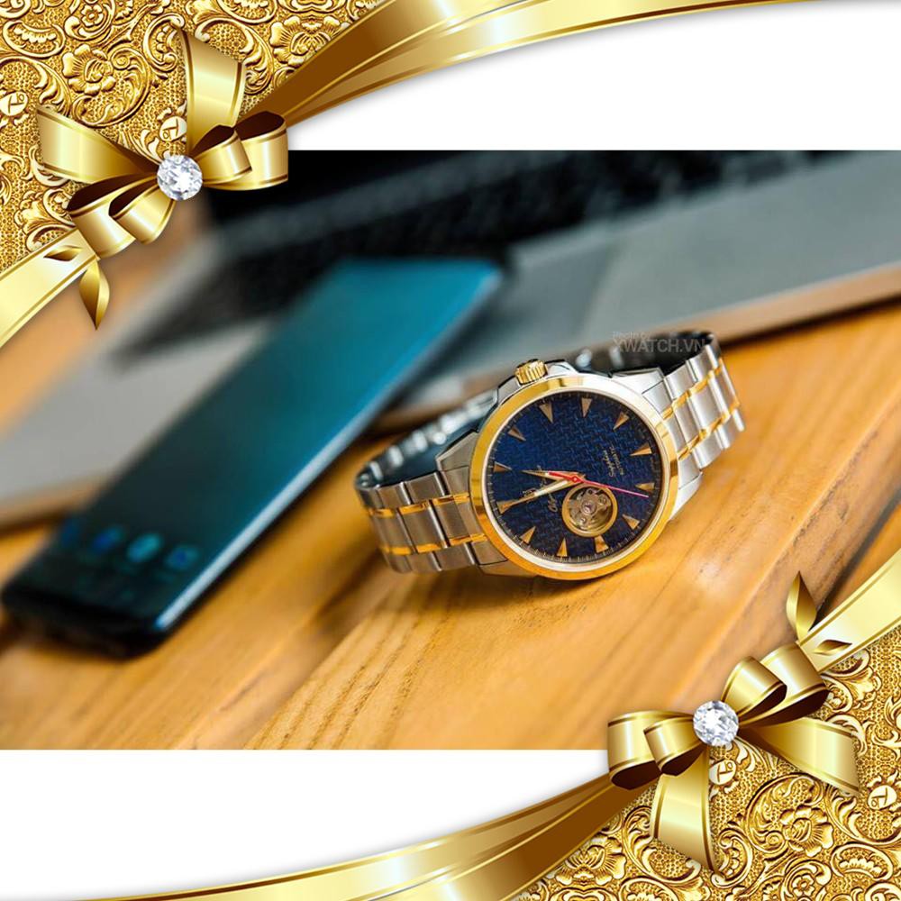 [Trợ giá] Đồng hồ nam Olypia Star - Máy Automatic - Kính Sapphire - Dây thép không gỉ