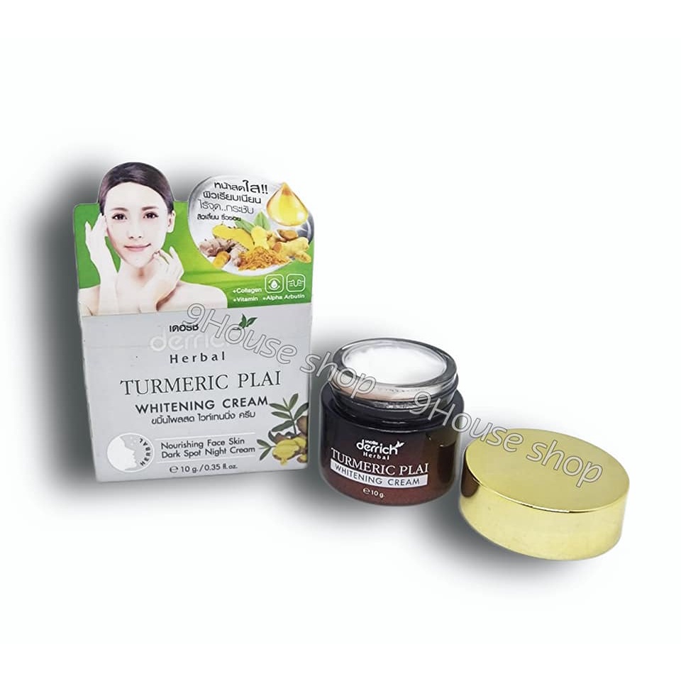 (Kem Đêm) 01 Hủ Kem Dưỡng Trắng Phục Hồi Da Mụn/Nám/Tàn Nhang Tinh Chất Nghệ DERRICH Herb Turmeric Plai Thái Lan 10gram