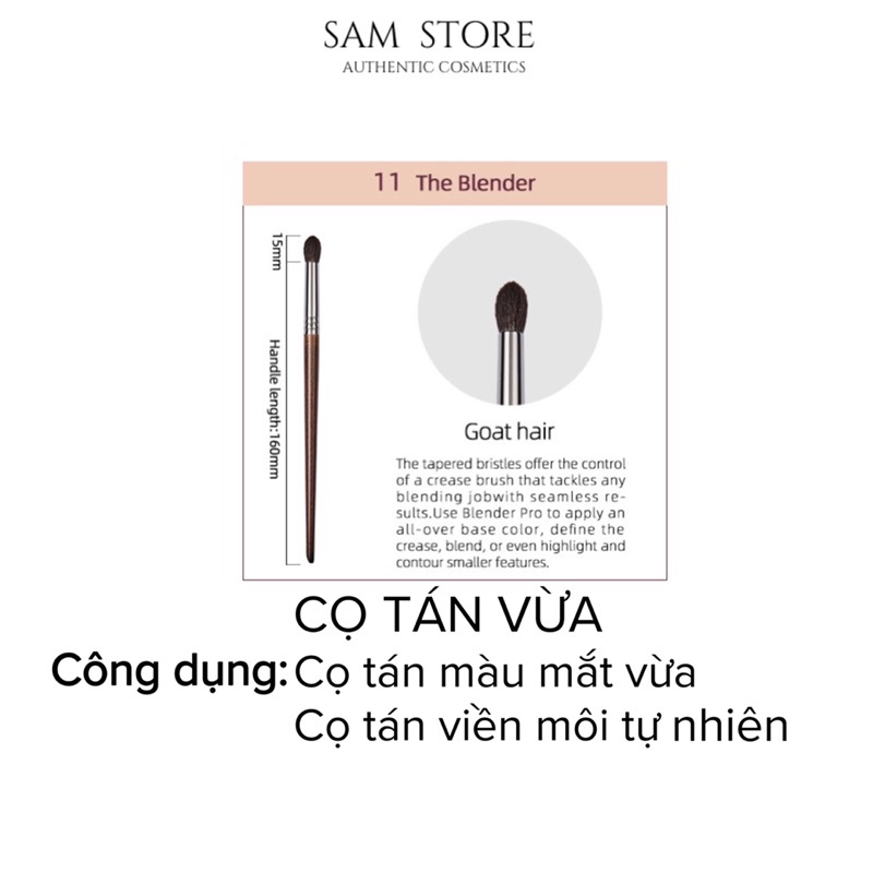 Sét cọ lông tròn đánh má hồng, mắt, môi dùng trong make up chuyên nghiệp và make up cá nhân