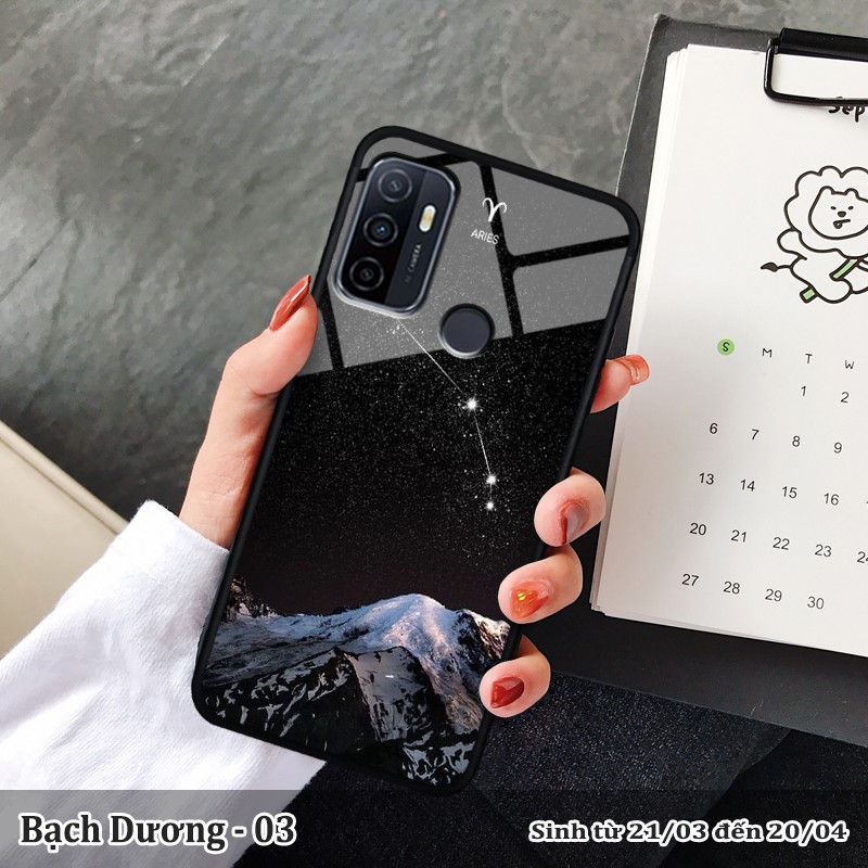 Ốp kính OPPO A53 in cung hoàng đạo