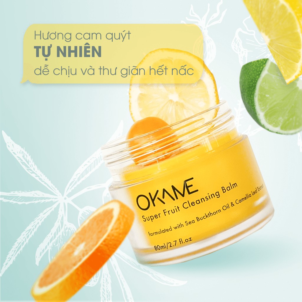 [Mã FMCGMALL -8% đơn 250K] Sáp tẩy trang dễ nhũ hoá, làm sạch sâu Okame Super Fruit Cleansing Balm - 80ml | BigBuy360 - bigbuy360.vn