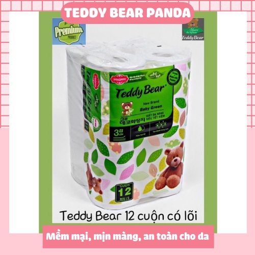 Giấy vệ sinh TEDDY BEAR 12 cuộn có lõi dai mềm