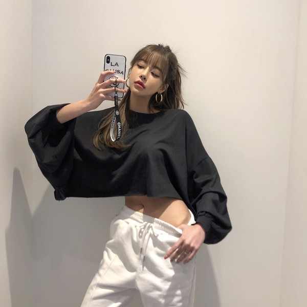 Áo croptop tay phồng -croptop nữ Juka Shop