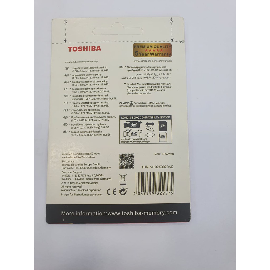 Thẻ Nhớ Toshiba 128gb Cl 10 4k Micro Sd