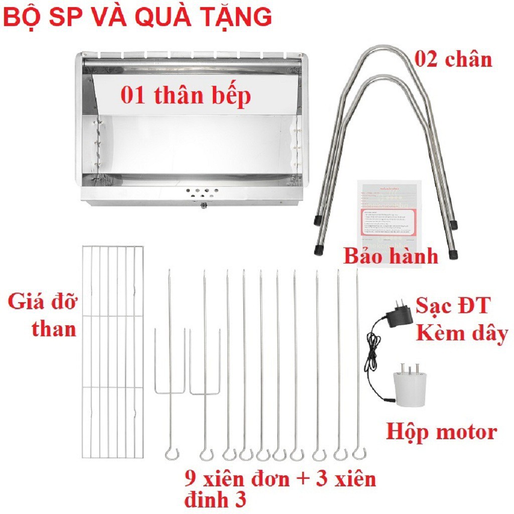 Bếp nướng than hoa TopV V5M, quay tự động, cỡ lớn, lò quay vịt, lò nướng than, lò nướng, siêu đa năng, an toàn sức khỏe