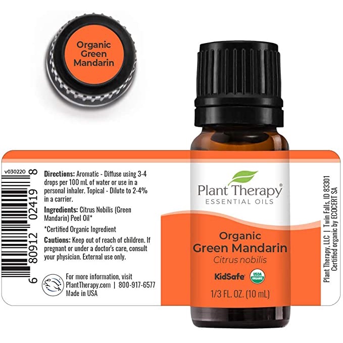 Plant Therapy - Tinh Dầu hữu cơ Vỏ Quýt  - Organic Kidsafe essential oil