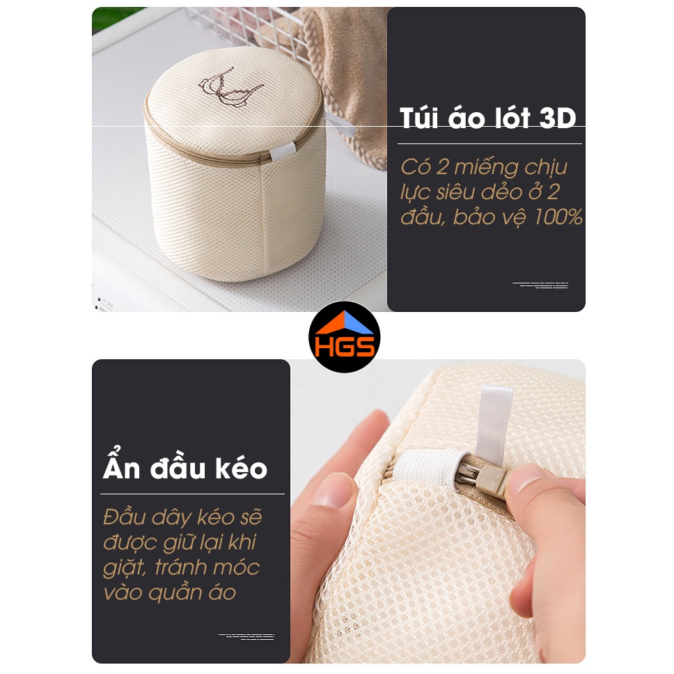 Túi giặt đồ máy giặt Hoàng Gia 3 lớp cao cấp có dây kéo chắc chắn mã GIATL