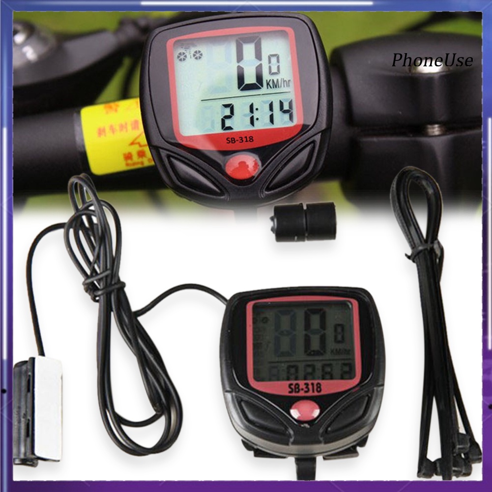 Đồng hồ đo tốc độ chống nước màn hình LCD cho xe đạp