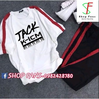 Bộ  quần áo JACK K-ICM phối vai dáng thể thao có đủ size S M L in theo yêu cầu