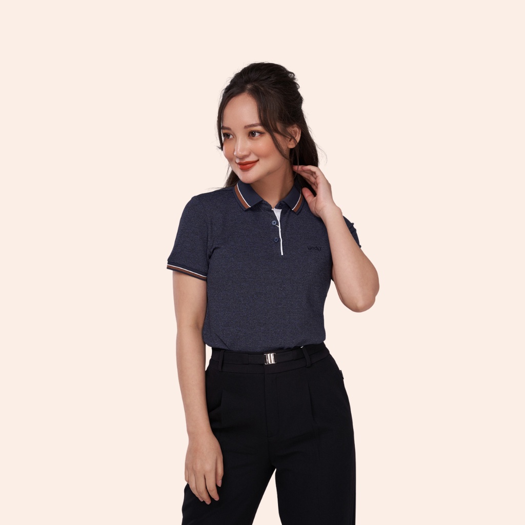 Áo polo nữ YODY phông tay ngắn, cổ bẻ chất vải cotton, chuẩn phom công sở, xuất xịn APN5340