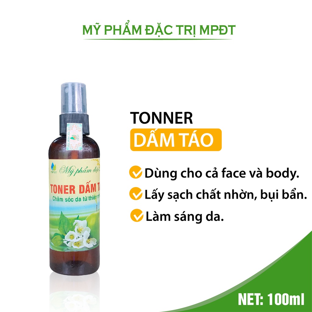 Toner dấm táo giảm nhờn, làm sáng da, sạch mụn, mờ thâm,... 100ml