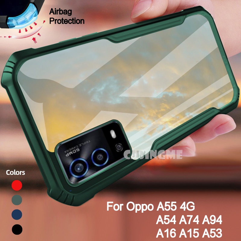 Ốp Điện Thoại Trong Suốt Có Túi Khí Chống Sốc Cho Oppo A55 4G A16 A54 A74 A94 A53 A15 A15 A 55 16 54 74 5G