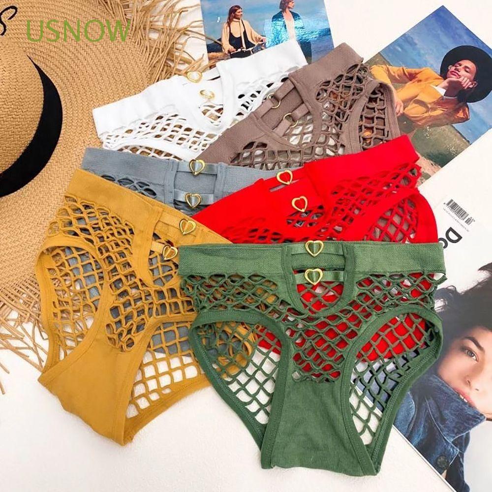 Quần Lót Lưới Co Giãn Không Đường May Màu Sắc Đất Cho Nữ