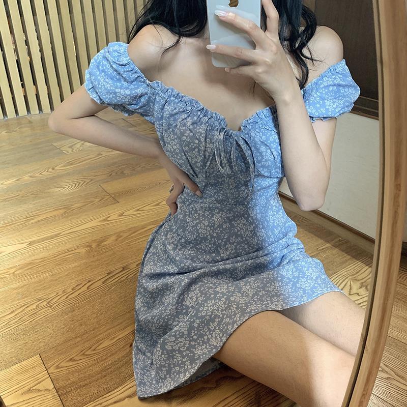 Đầm Hoa Trễ Vai Phong Cách Retro Dành Cho Nữ | BigBuy360 - bigbuy360.vn
