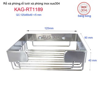 KỆ XÀ BÔNG CỤC INOX KAG-RT1189