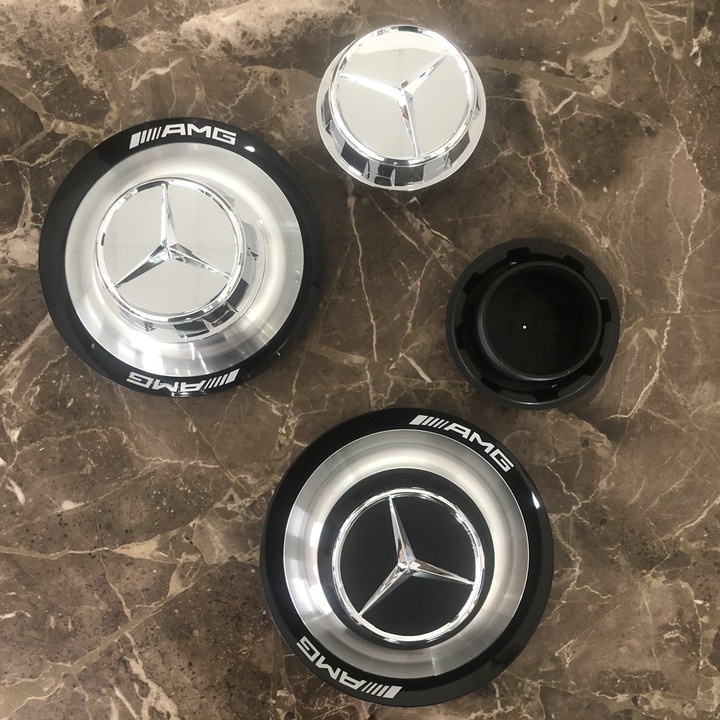 Logo chụp mâm, ốp lazang bánh xe ô tô Maybach AMG BC-1030C - 1 chiếc