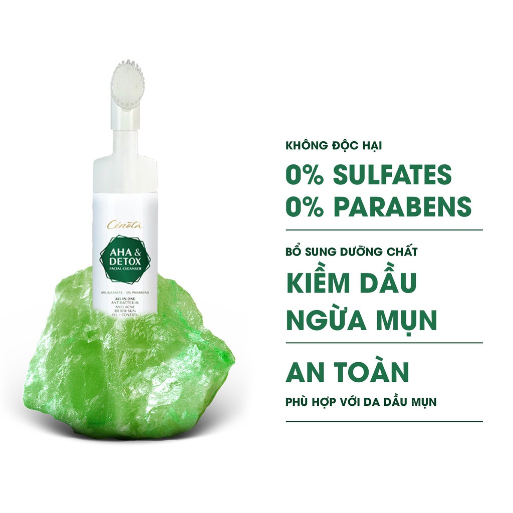 Sữa rửa mặt AHA Detox 150ml, sữa rửa mặt giúp tạo bọt, kiềm dầu, sáng ra, inis store | BigBuy360 - bigbuy360.vn