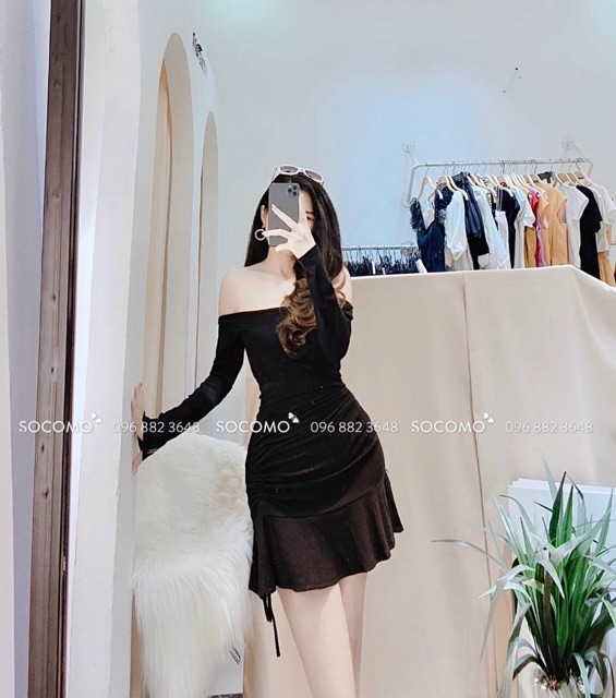 ✨ Đầm Body Đuôi Cá Trễ Vai Rút Dây [ảnh thật ở cuối | BigBuy360 - bigbuy360.vn