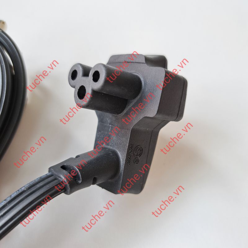 Dây nguồn Volex đầu 3 lỗ gập 0.8m cho adapter, sạc laptop