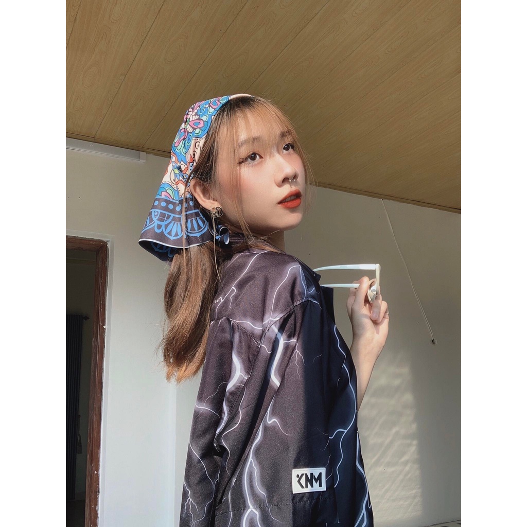 Khăn BANDANA lụa cao cấp phong cách streetstyle kích thước 60x60cm